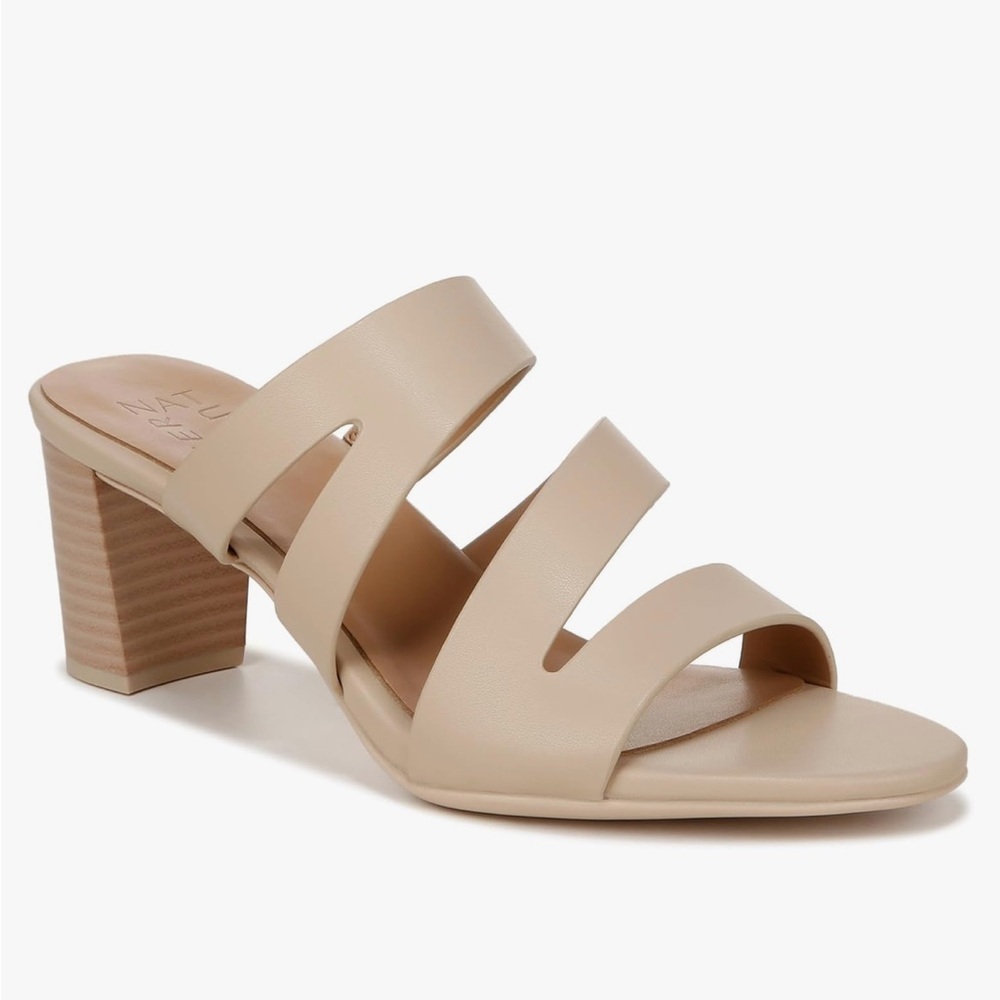 Naturalizer Women Beaming Strappy Slide Heeled Sandal; Size 10